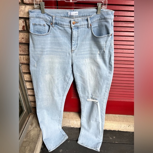 LOFT Denim - Loft The Girlfriend Light Wash Jeans - women’s size 14/32